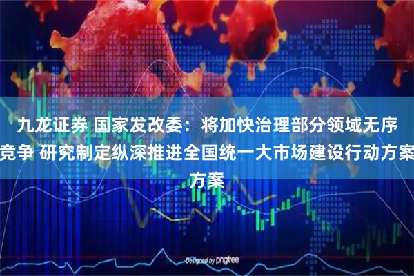 九龙证券 国家发改委：将加快治理部分领域无序竞争 研究制定纵深推进全国统一大市场建设行动方案
